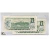 Image 2 : 1973 CANADIAN $1 UNC BANK NOTES X2