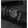 Image 1 : NEW 5 PC BLACK WATCH SET WITH DATE IN BOX