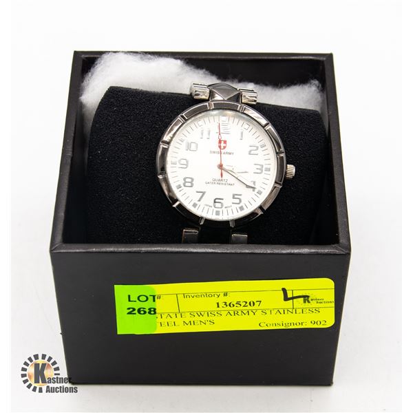 ESTATE SWISS ARMY STAINLESS STEEL MEN'S