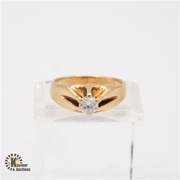 ESTATE MEN'S 10 KT GOLD RING - SIZE 10