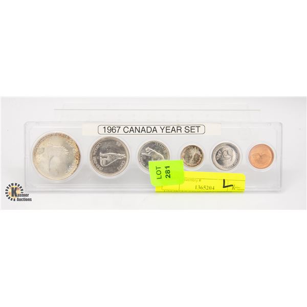 UNCIRCULATED 1967 CANADA SILVER COIN SET -