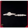 Image 1 : #1092-2 PCE WEDDING SET WITH HAND SET 0.80 CT