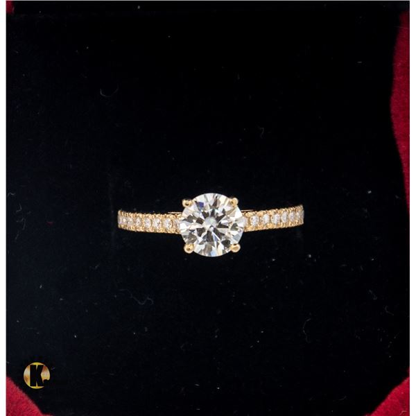 #1059-10 KT YELLOW GOLD RING WITH 1.00 CT GRA