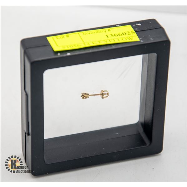 #1056-14 KT YELLOW GOLD EARRING WITH 0.08 CT