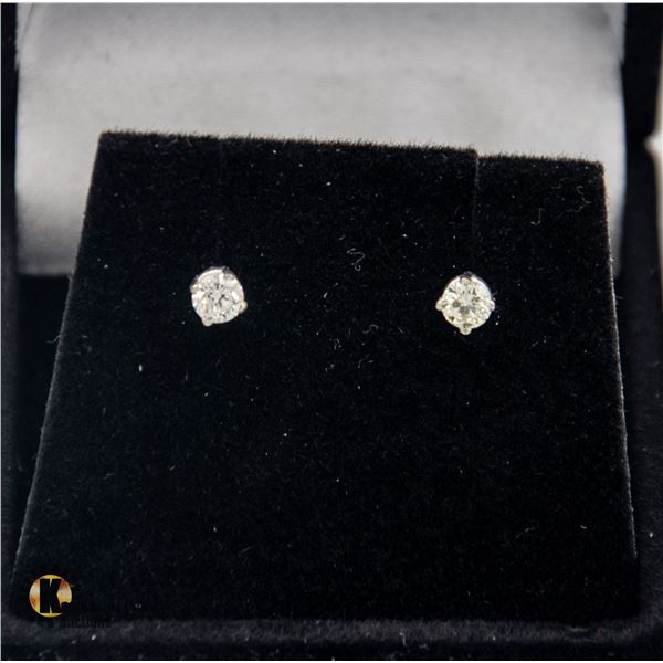 #1057-14 KT YELLOW GOLD EARRINGS WITH 0.25CT TW