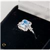 Image 2 : #1046-1.80 CT RADIANT CUT 6 X 8 STONE LIGHT BLUE