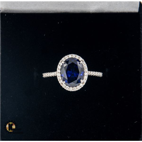 #1060-8 X 10 OVAL SHAPED SAPPHIRE, LAB CREATED