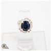 Image 1 : 9CT+ BLUE SAPPHIRE GEMSTONE .925 SILVER RING