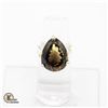 Image 1 : 16CT SMOKEY QUARTZ GEM .925 SILVER RING SIZE 7.75