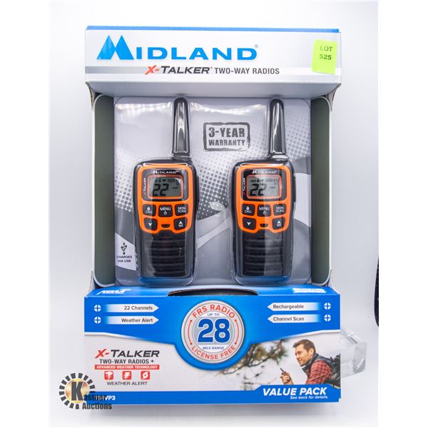 BRAND NEW MIDLAND X TALKER 22CH 2 WAY RADIOS