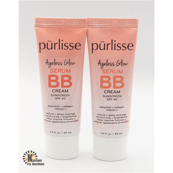 NEW PURLISSE AGELESS GLOW SERUM BB CREAM 2 PK