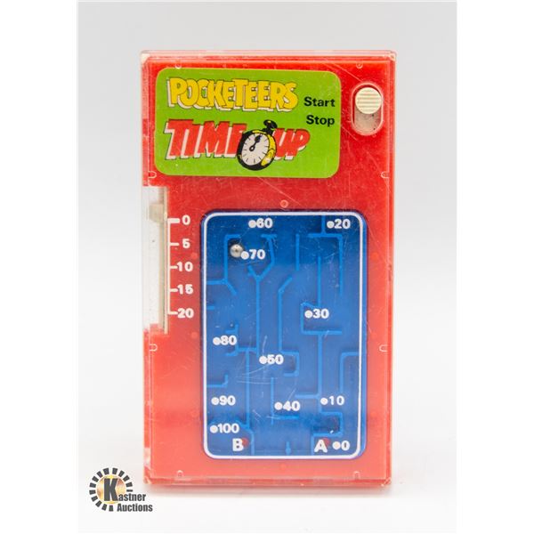 VINTAGE POCKETEERS TIME UP HANDHELD PUZZLE W/