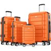 NEW SHOWKOO ORANGE 4 PC LUGGAGE SET