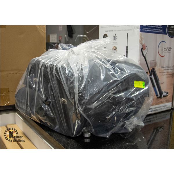 NEW BLACK LEATHER MOTORCYCLE SADDLEBAGS