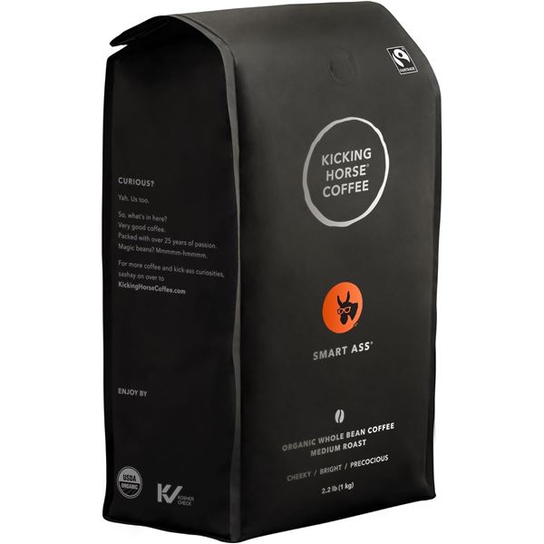 NEW KICKING HORSE COFFEE SMART ASS WHOLE BEAN
