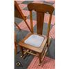 Image 1 : VINTAGE WOOD/FABRIC ROCKING CHAIR
