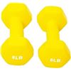 Image 1 : NEW 8LB YELLOW NEOPRENE DUMBBELLS