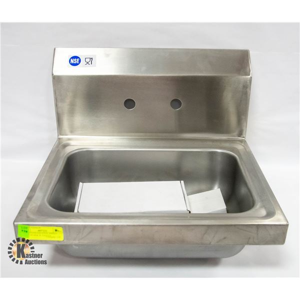 NEW STAINLESS STEEL SINGLE DROP IN SINK W. FAUCET