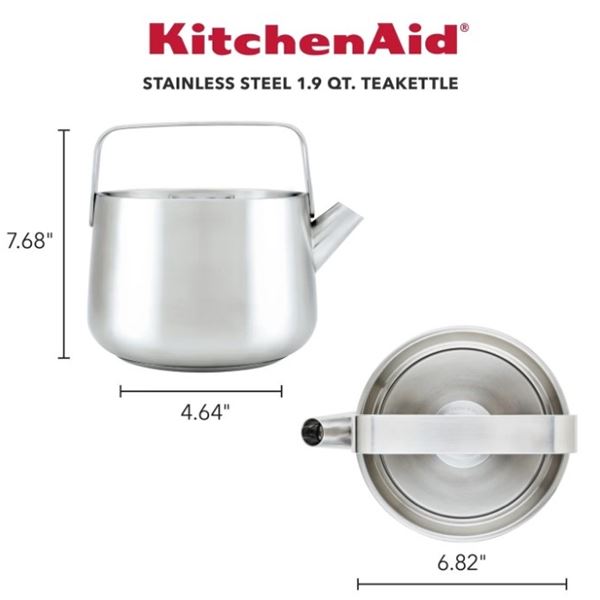 BRAND NEW KITCHENAID STAINLESS TEAKETTLE 1.9QT