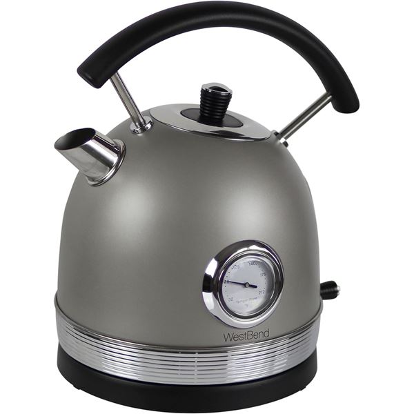 WEST BEND ELECTRIC KETTLE RETRO-STYLED STAINLESS