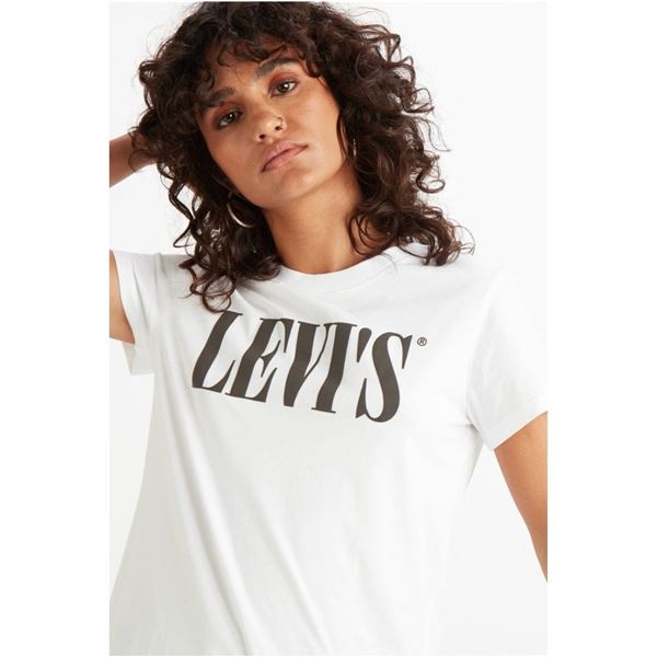 NEW LEVI'S WHITE GRAPHIC TEE - SIZE MEDIUM