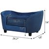 Image 2 : NEW BLUE VELVET PET BED SOFA FOR SMALL PETS
