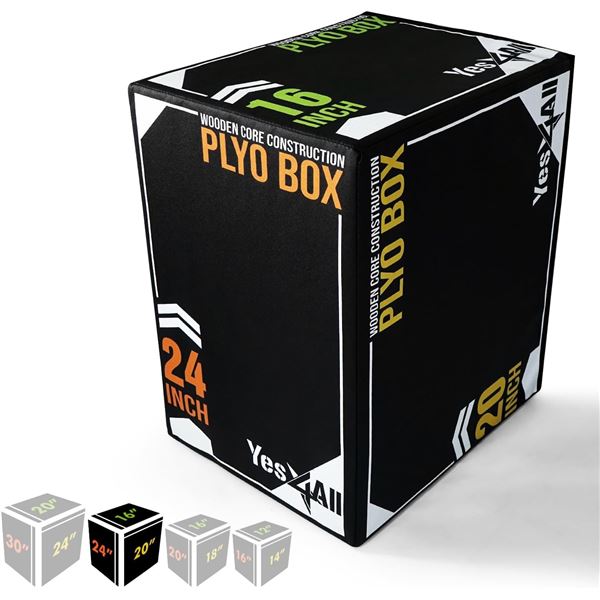 NEW YES4ALL WOODEN CORE CONTRUCTION PLYO BOX