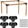 Image 1 : NEW PERGOLA BRACKETS 4 PC KIT 3 WAY RIGHT ANGLE