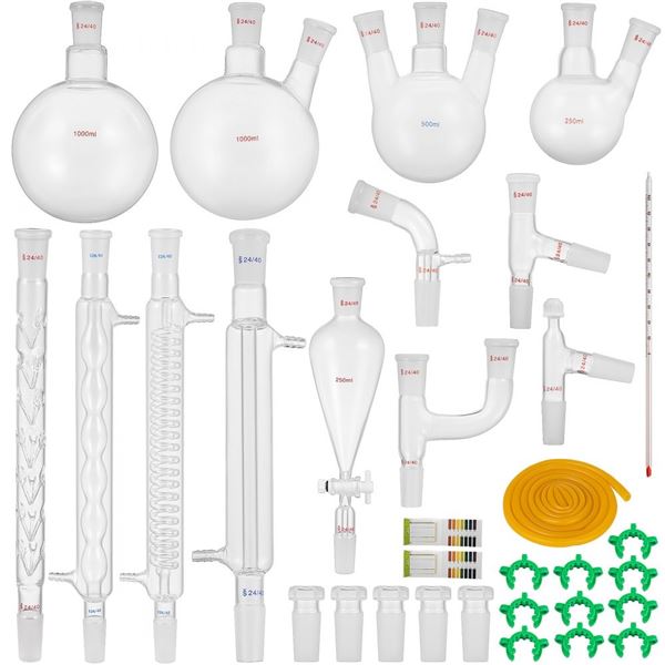 NEW 1000ML 24/40 JOINT LAB GLASSWARE KIT 32PCS