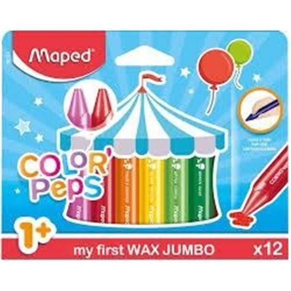 BRAND NEW MAPED WAX JUMBO COLOR CRAYONS X12