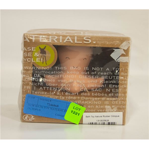 NEW BATH TOY NATURAL RUBBER OCTOPUS