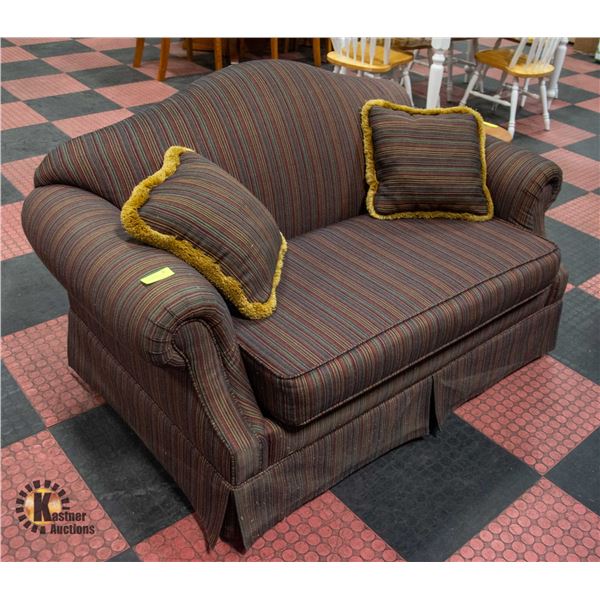 ESTATE FABRIC LOVE SEAT 57" X 35" X 35"