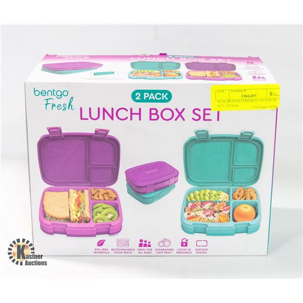 NEW BENTGO FRESH LUNCH BOX SET, 2 PACK