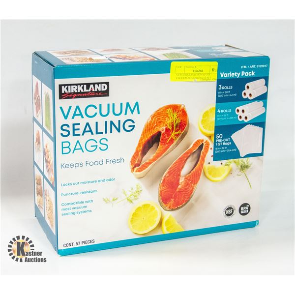 NEW KIRKLAND SIGNATURE VACUUM SEALING BAGS SET