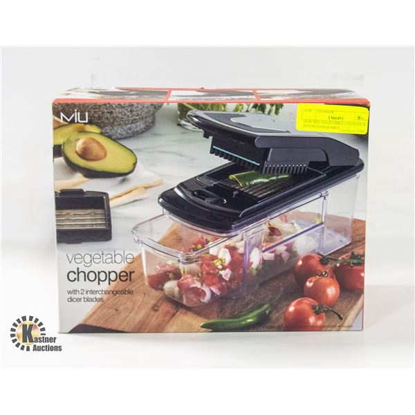 NEW MIU VEGETABLE CHOPPER W/ 2 INTERCHANGEABLE