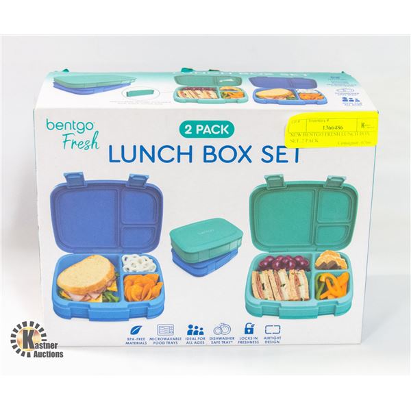 NEW BENTGO FRESH LUNCH BOX SET, 2 PACK