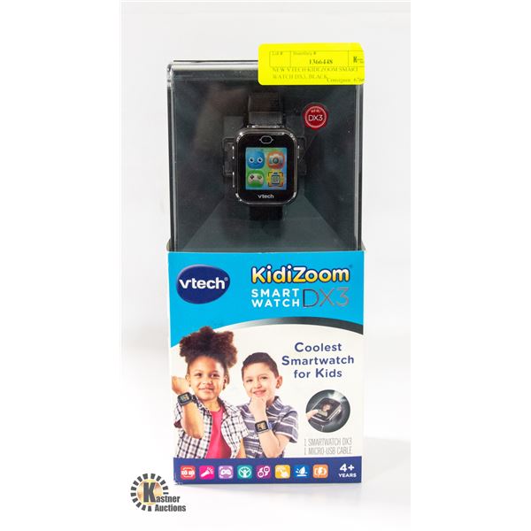 NEW VTECH KIDI ZOOM SMART WATCH DX3, BLACK