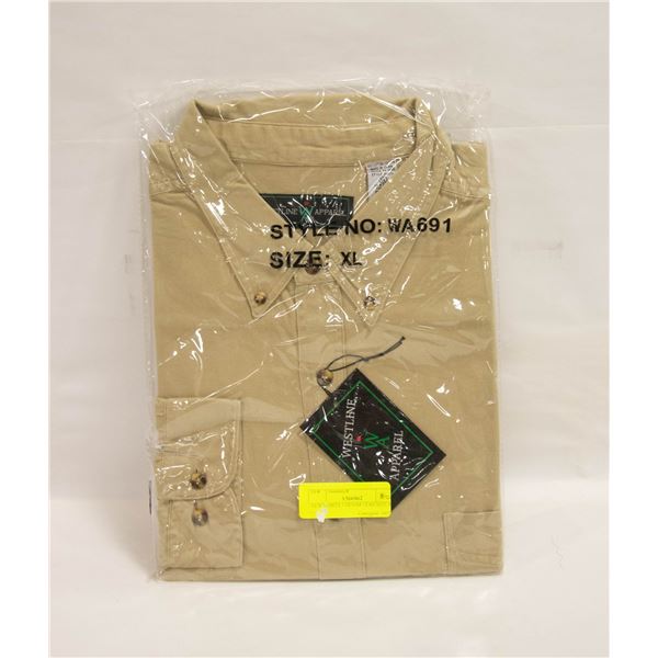 NEW SHIRTS 1 DENIM 1TAN SIZE XL