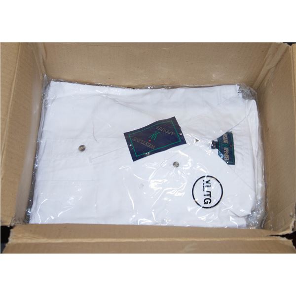 NEW SHIRTS CASE OF NINE WHITE XL
