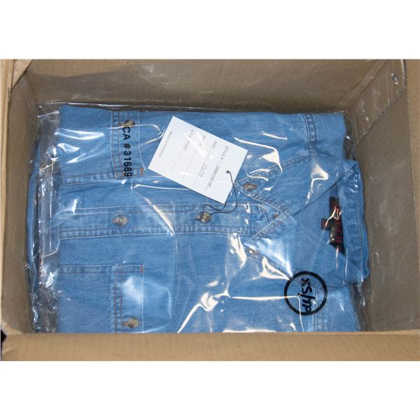 NEW SHIRTS CASE OF NINE DENIM XS
