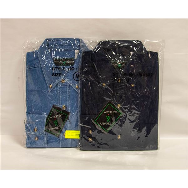 NEW SHIRTS 1DENIM 1 NAVY SIZE M