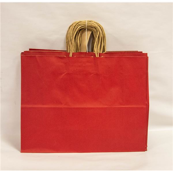 NEW 25 RED PAPER BAGS