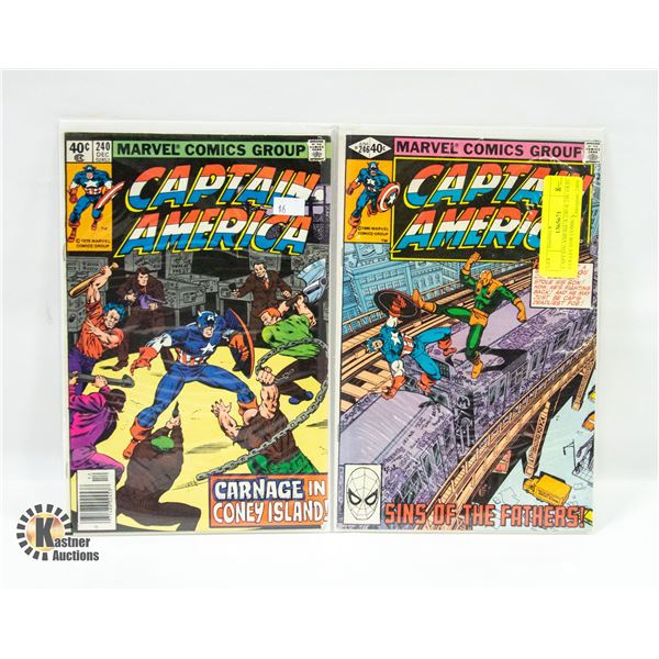 CAPTAIN AMERICA 240 & 246. OLD COLLECTOR COMICS