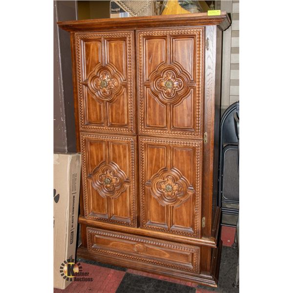 SOLID WOOD WARDROBE 41" X 19" X 67"