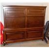 Image 1 : SOLID DARK WOOD QUEEN HEADBOARD AND FOOT-