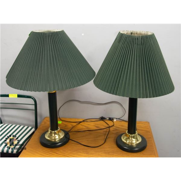 PAIR OF TABLE LAMPS 27"