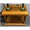 Image 1 : WOODEN END TABLE 31" X 22" X 24"
