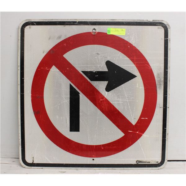 NO TURN TRAFFIC SIGN