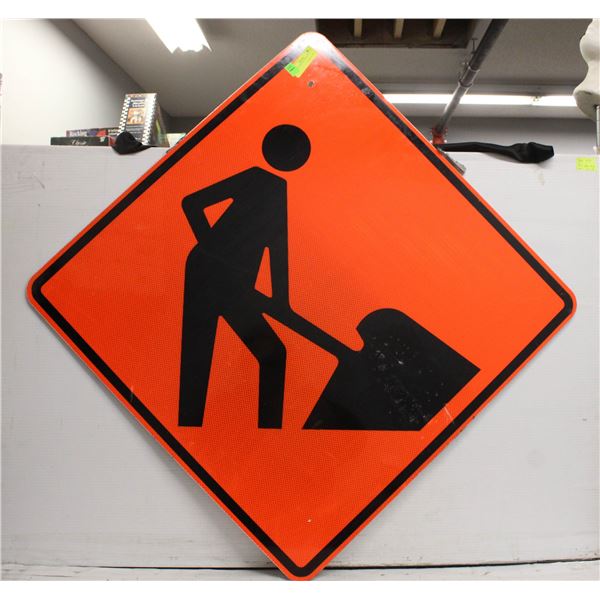 MEN AT WORK ROAD SIGN