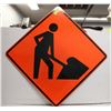 Image 1 : MEN AT WORK ROAD SIGN
